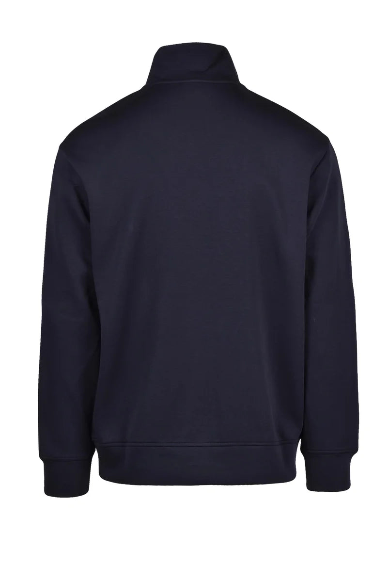 Zip Sweatshirt Cotton Polyester Stretch - Blue