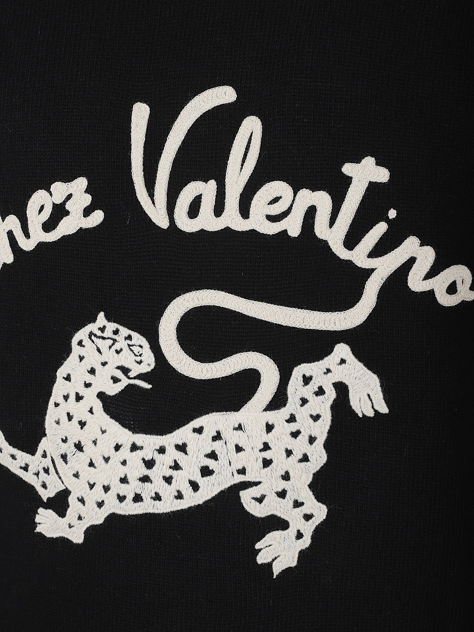 Wool Sweater with CV Panther Detail