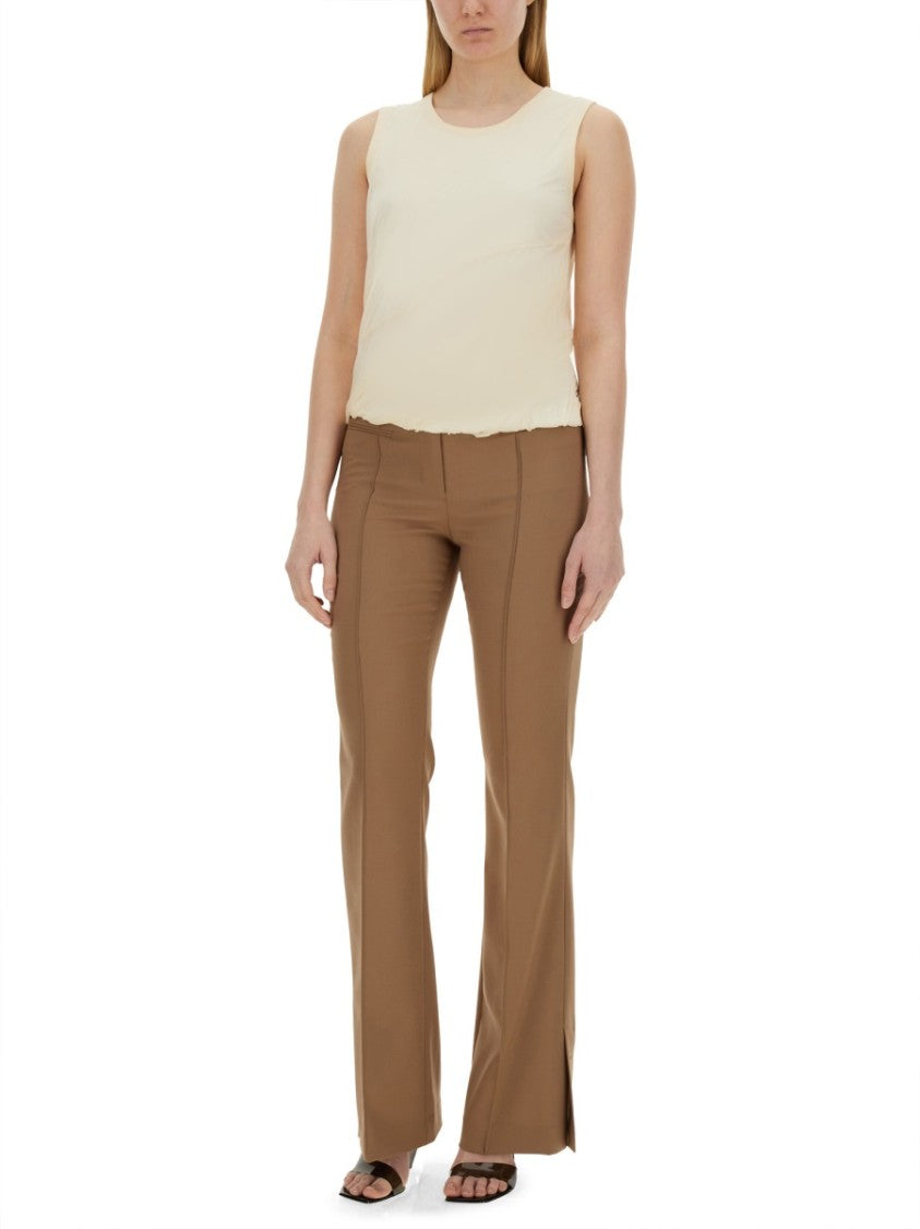Relaxed Fit Cotton Tank Top With Frayed Hem