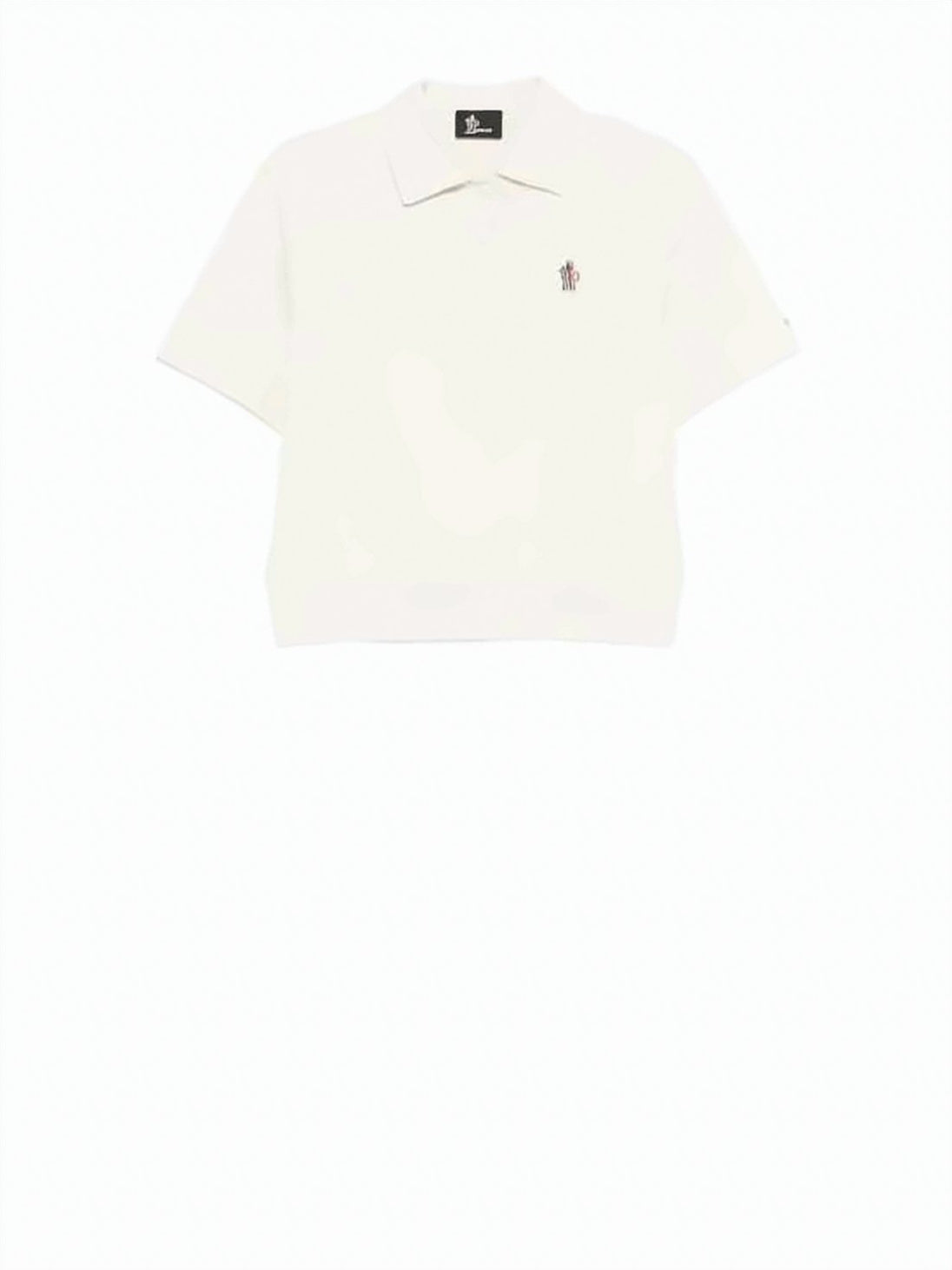 Cropped Polo Shirt With Classic Collar And Embroidered Logo
