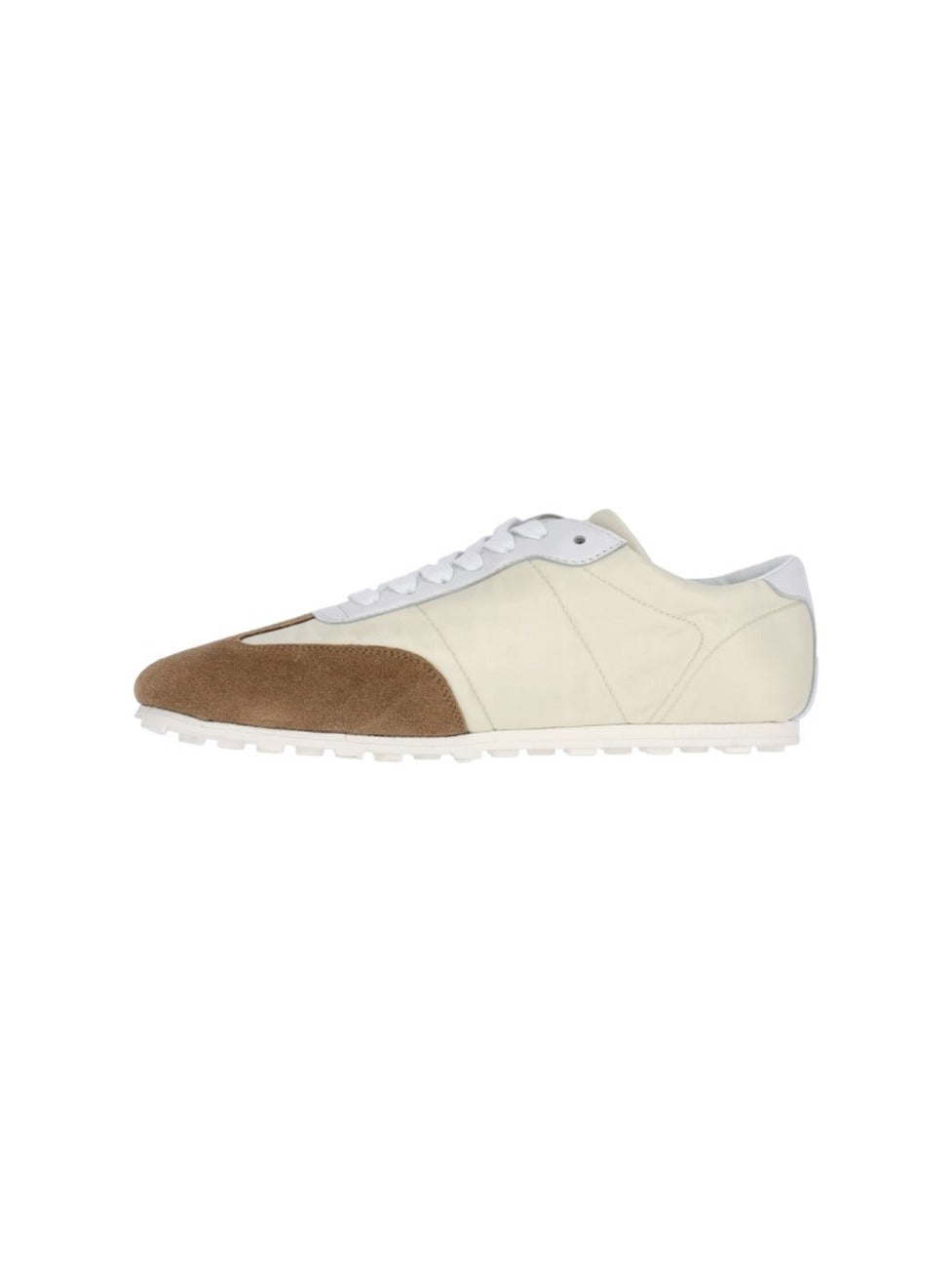 White Sneakers With Suede Accents
