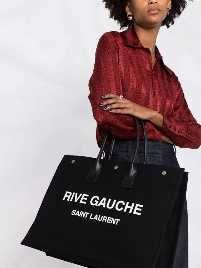 Large Rectangular Tote Bag with Rounded Handles