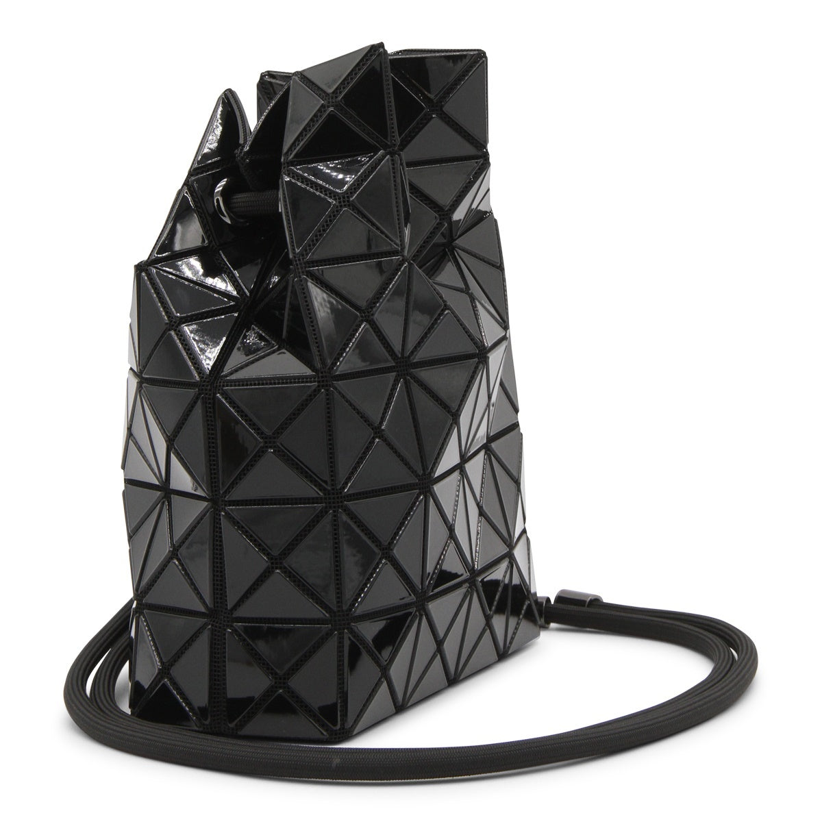 Glossy Black Geometric Pattern Bag