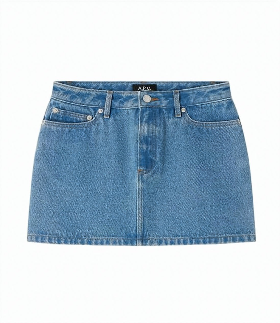 Denim Midi Skirt with Structured Silhouette