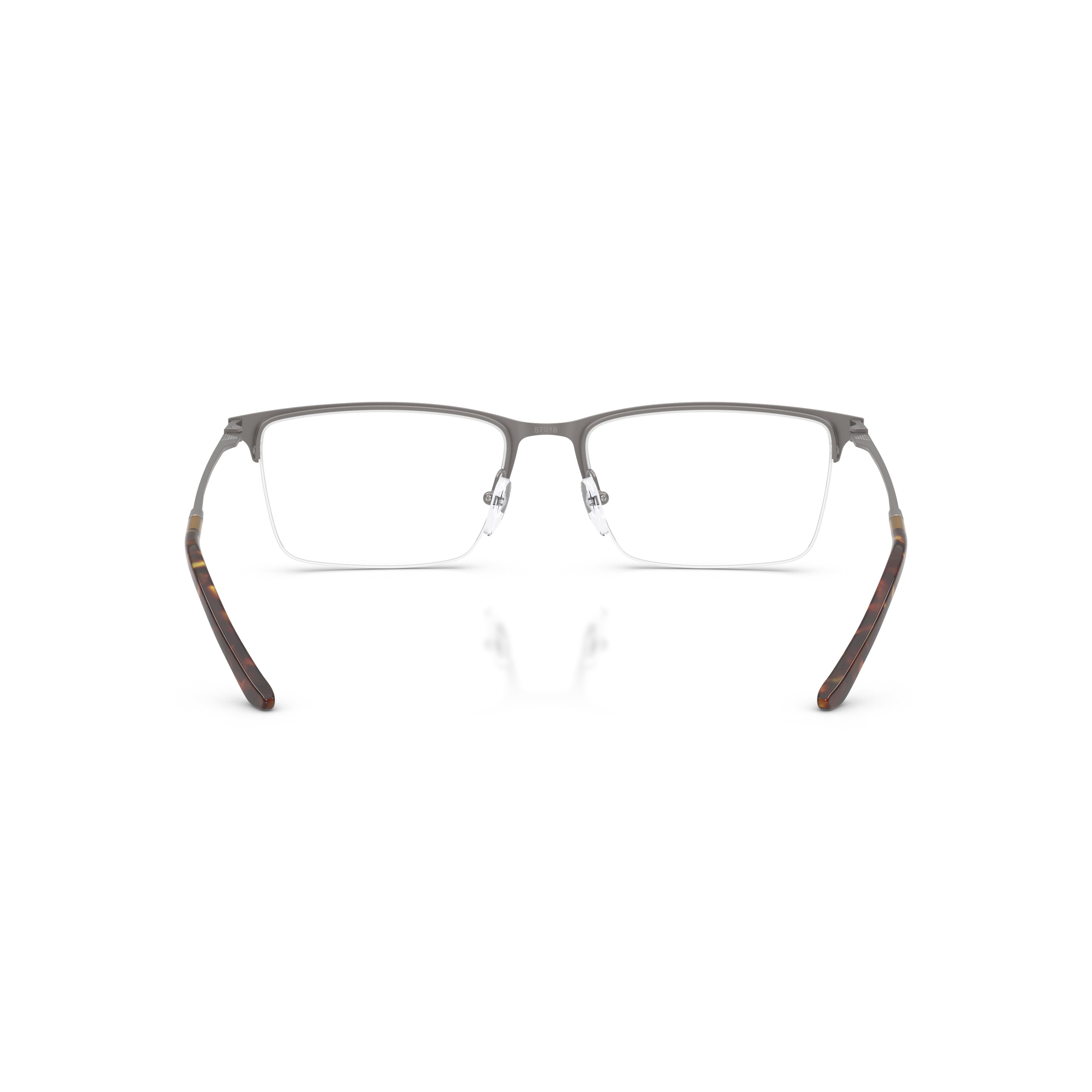 0ea1171 Semi-Rimless Metal Frame Eyeglasses with Tortoiseshell Tips