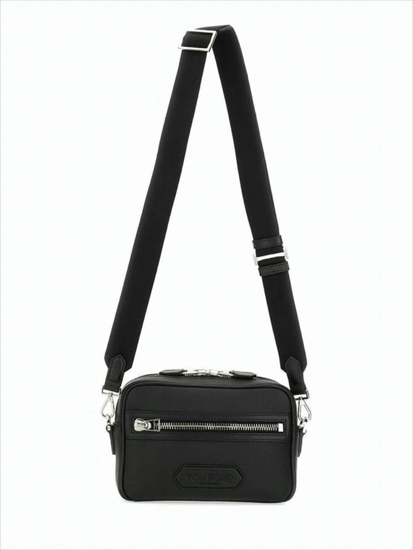 Smooth Calf Leather Crossbody Bag with Adjustable Strap