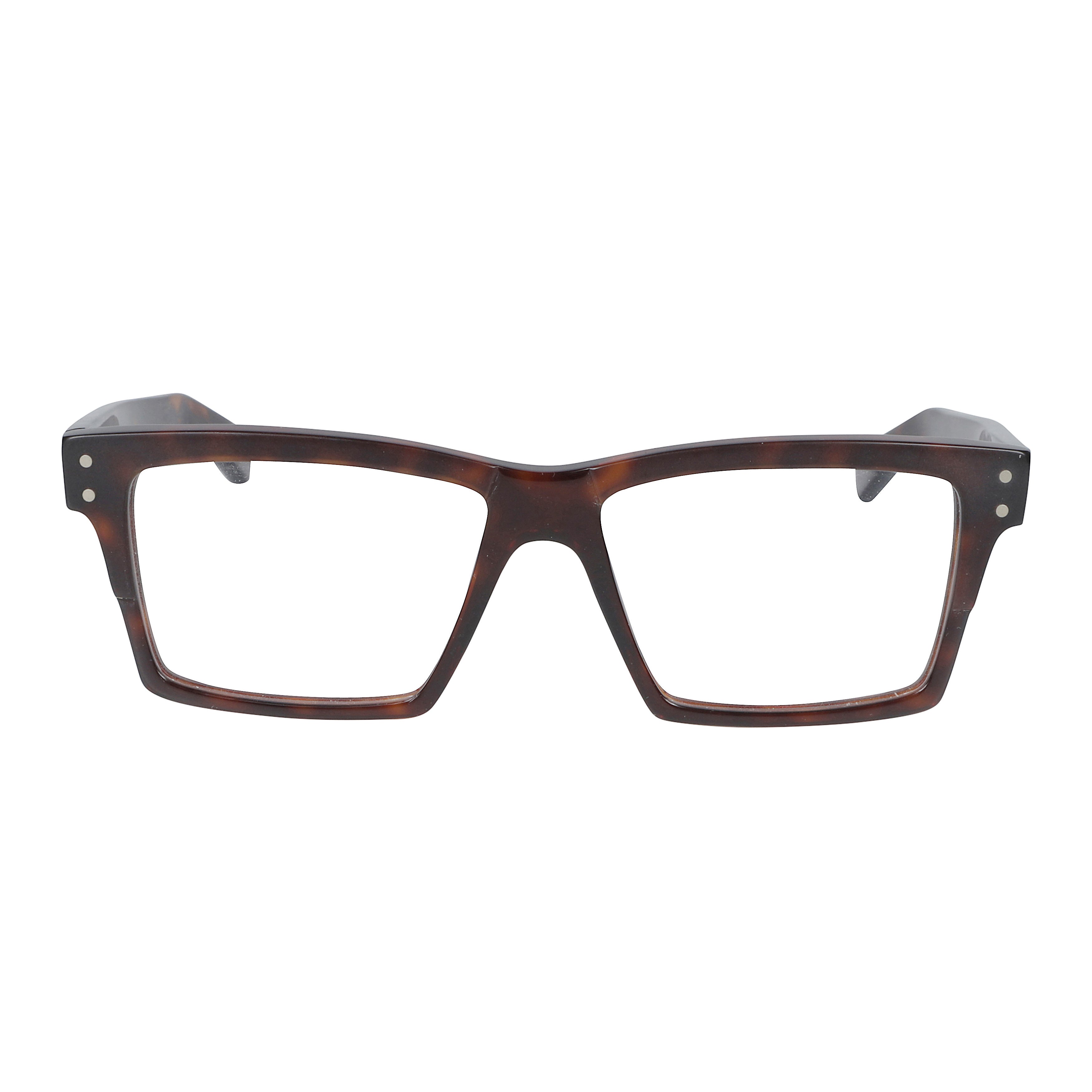Kirk Rectangular Tortoiseshell Eyeglasses with Metallic Accents