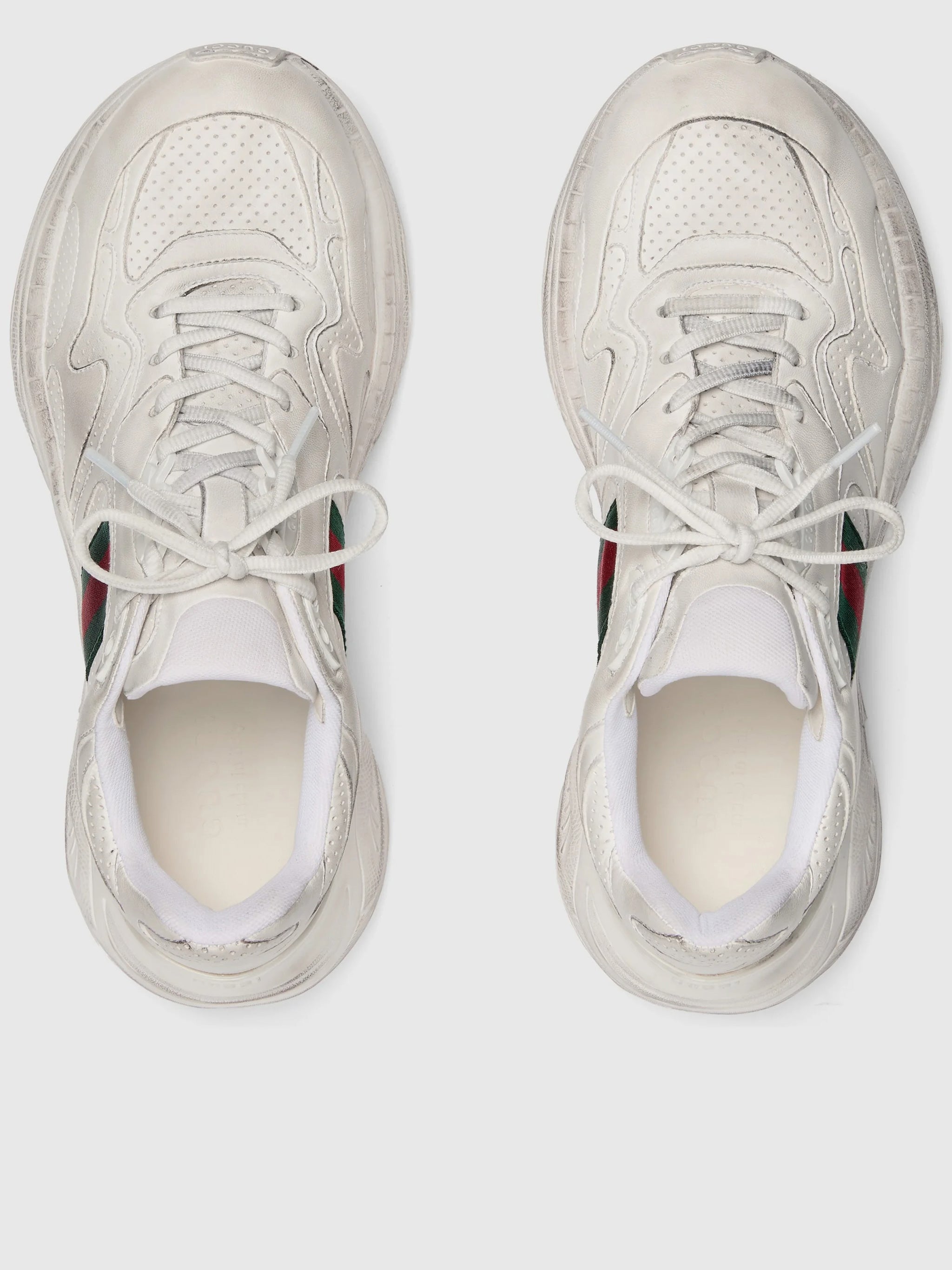 White 2.0 Chunky Sole Distressed Sneakers