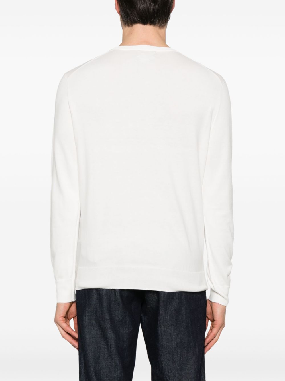 Cotton Sweater With Round Neckline