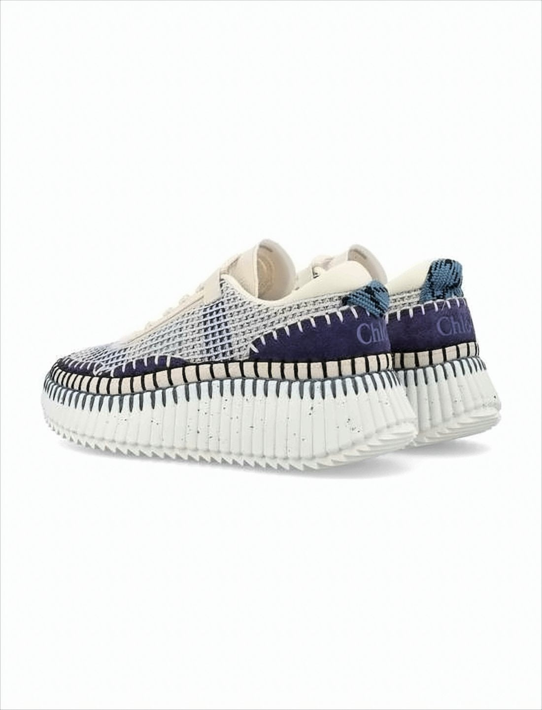 Woven Upper Sneakers with Chunky Sole