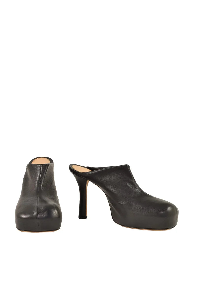 Leather Mules - Black