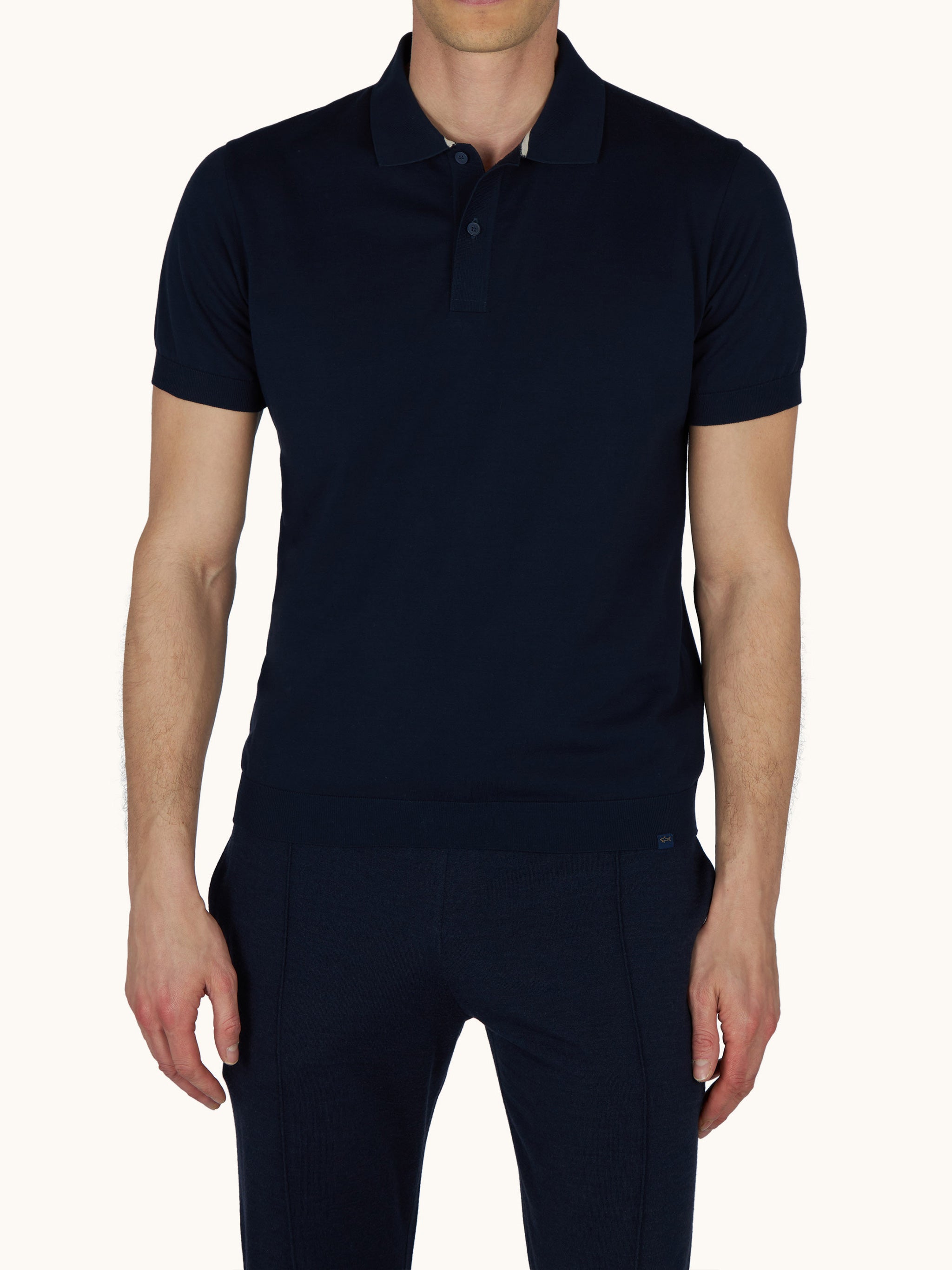 Blue Polo Bottoni Classic Cotton Polo