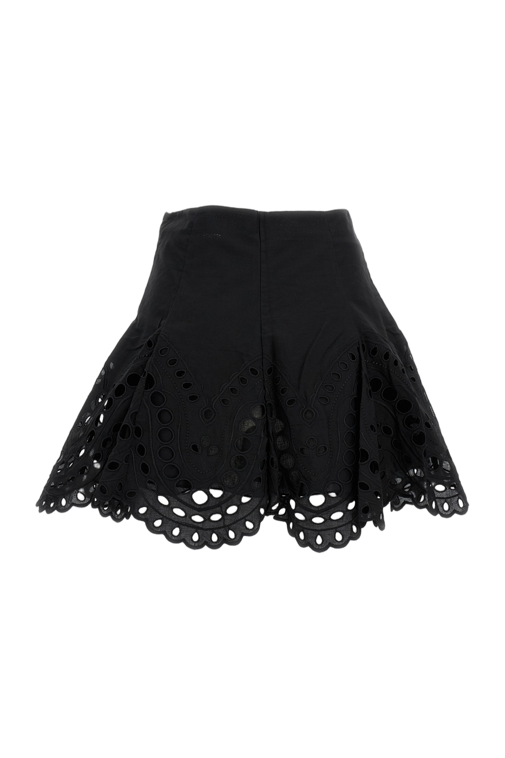Black Ruffle Eyelet Skirt