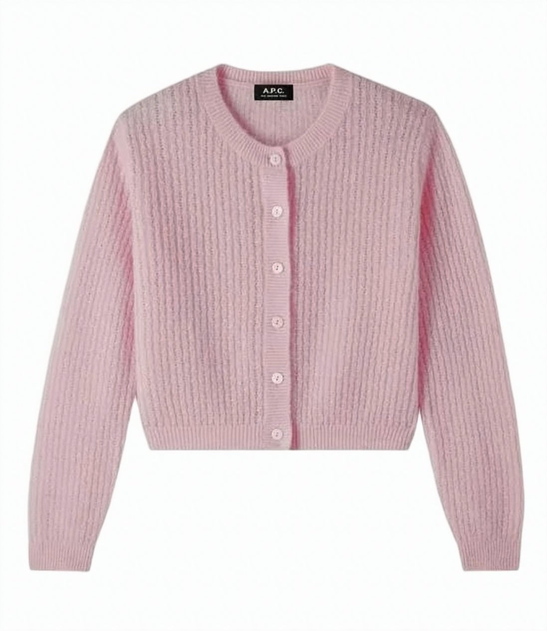 Ribbed Knit Cardigan with Cropped Silhouette