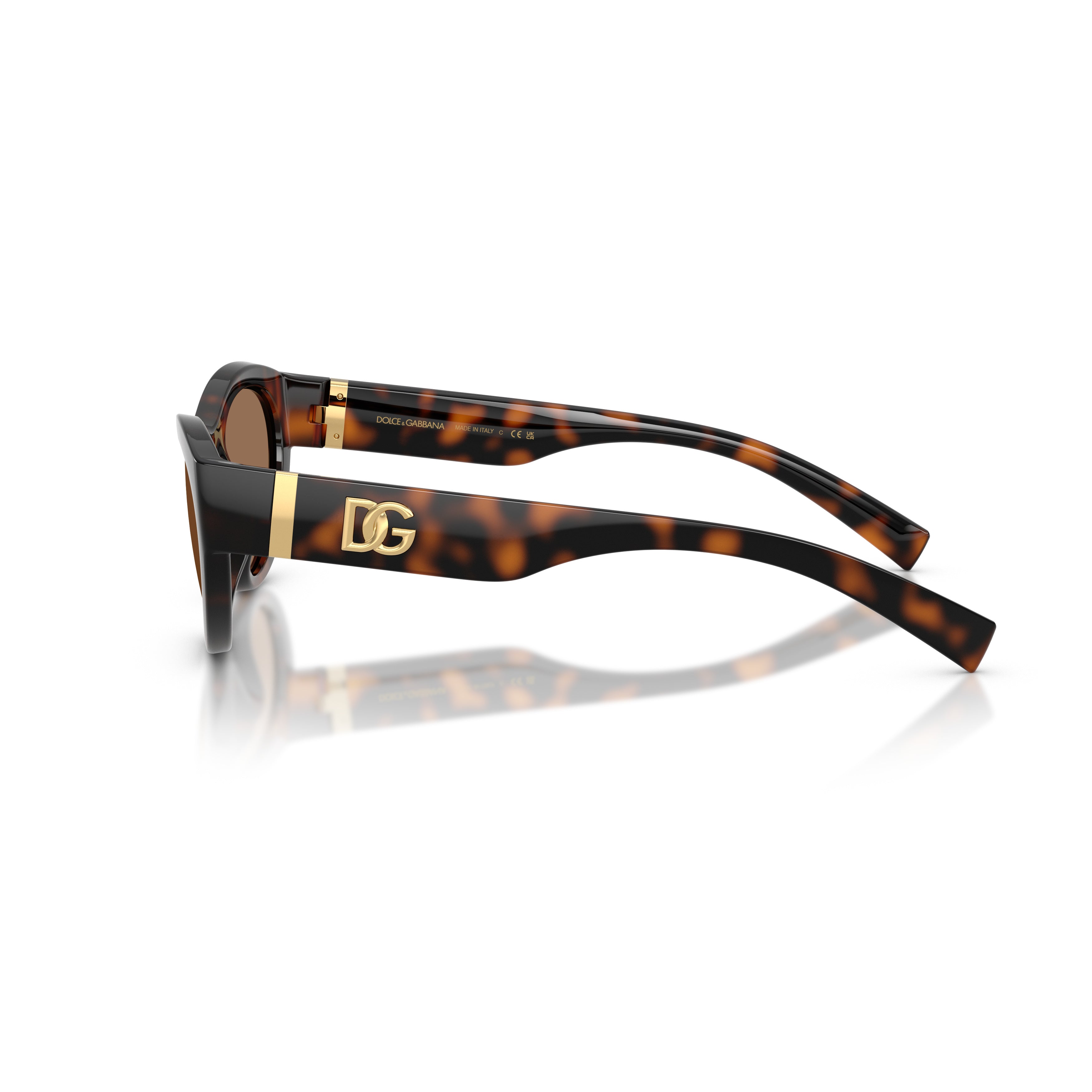 0dg6207 Tortoiseshell Cat-Eye Sunglasses with Gold-Tone Logo Detail