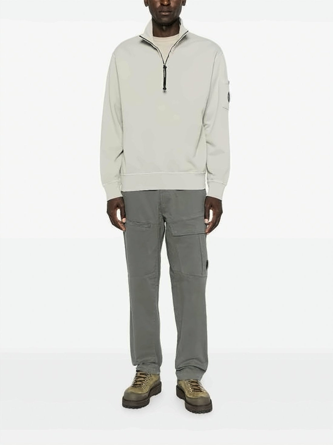 Relaxed Fit Straight Pants with Mid-Rise Wais