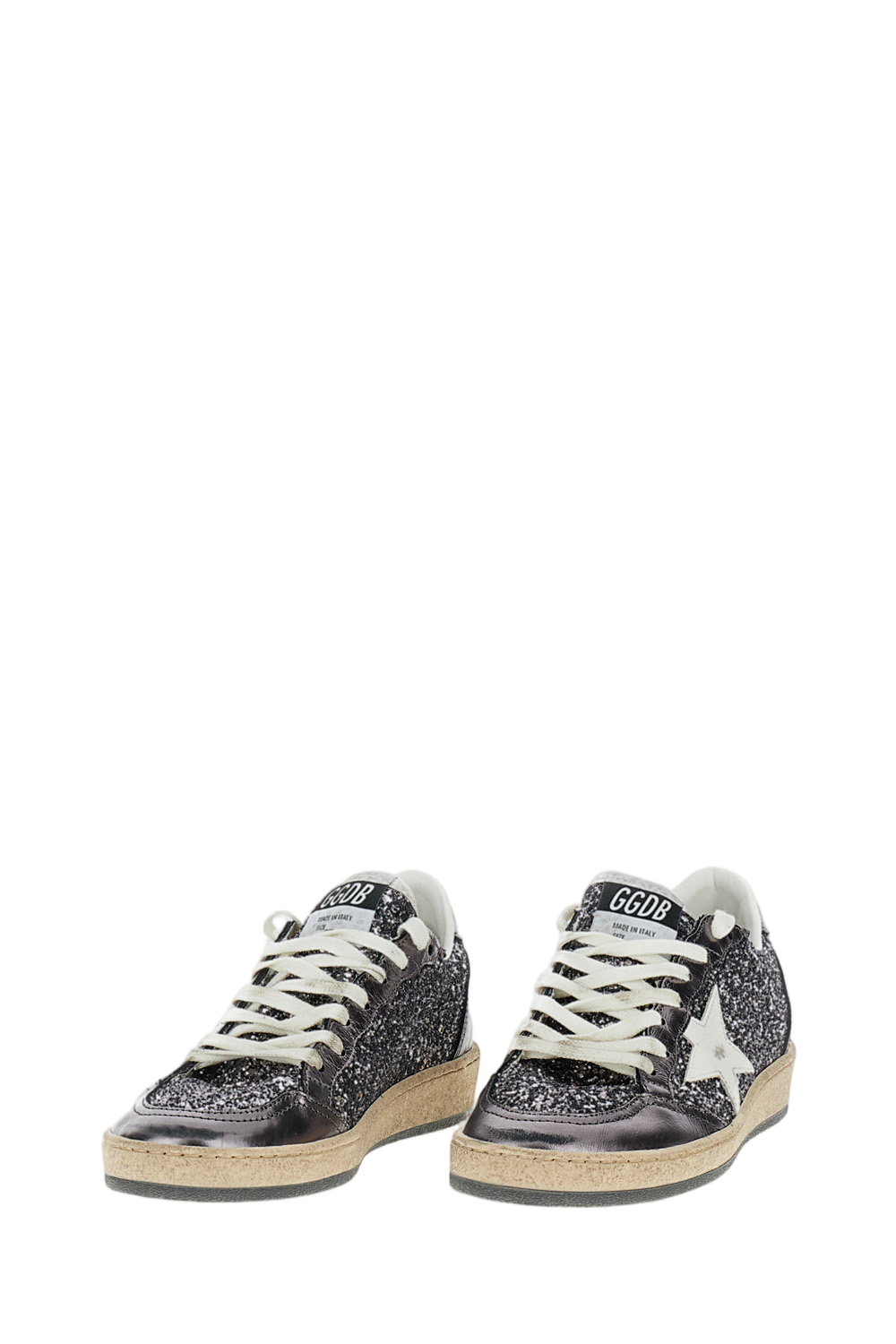 Ice Grey Ballstar Glitter Suede Sneaker