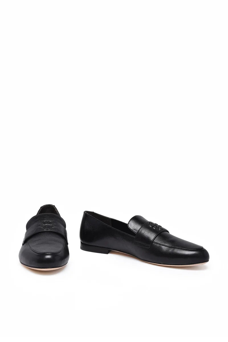 Black Leather Loafer with Refined Silhouette