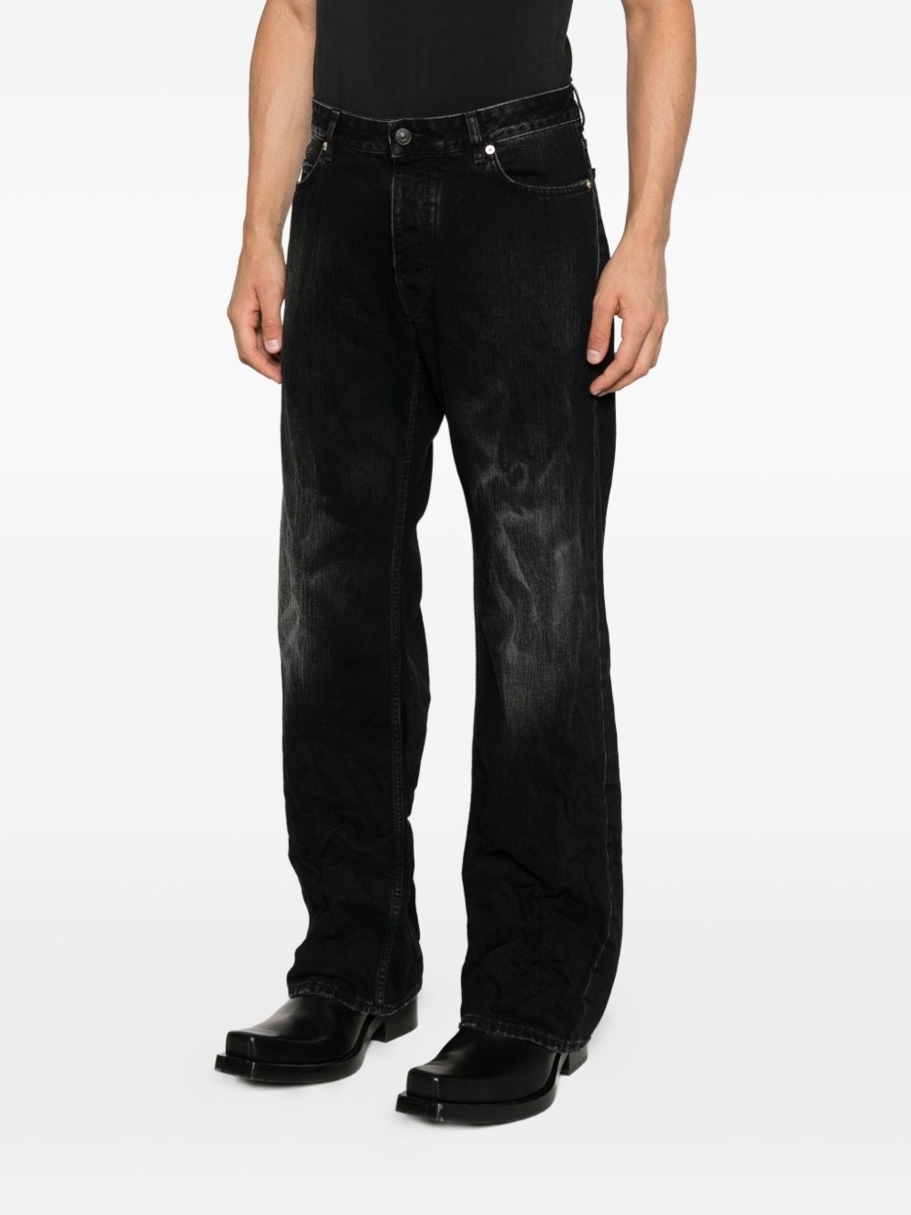 Distressed Jeans In Cotton Denim