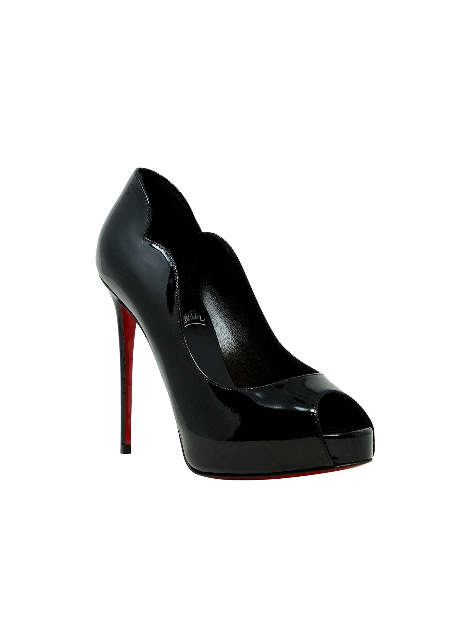 Black Patent Leather Hot Chick Alta Pumps
