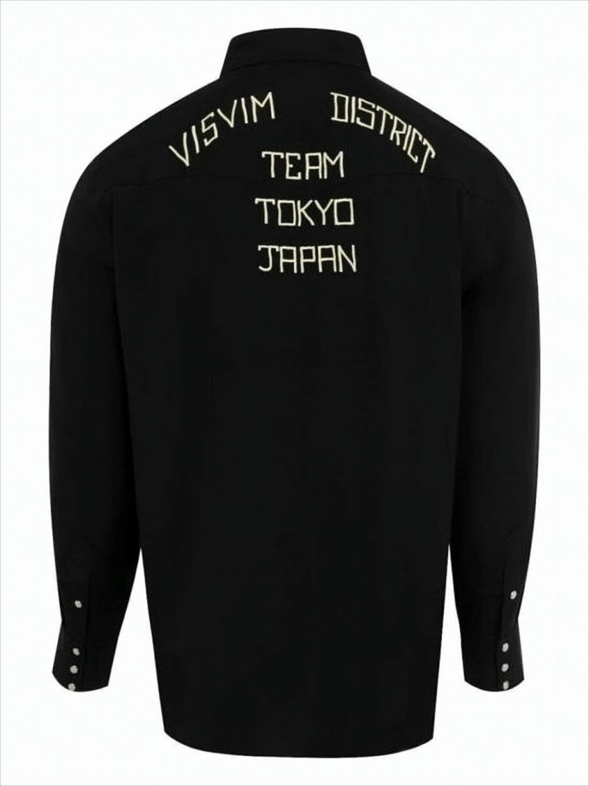 Long-Sleeve Western Shirt With Pointed Yokes And Subtle Embroidery
