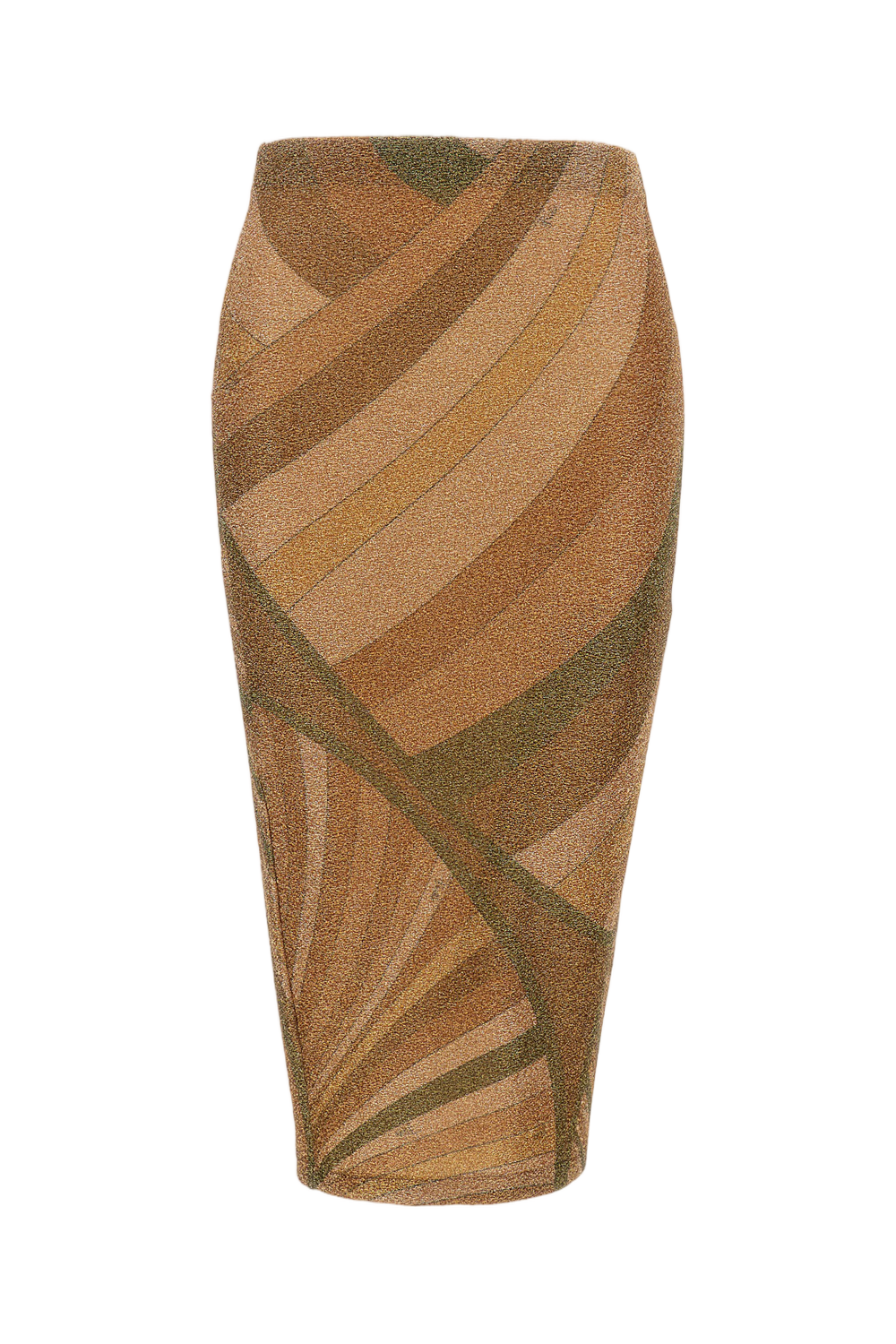 Jersey Lame' Midi Skirt