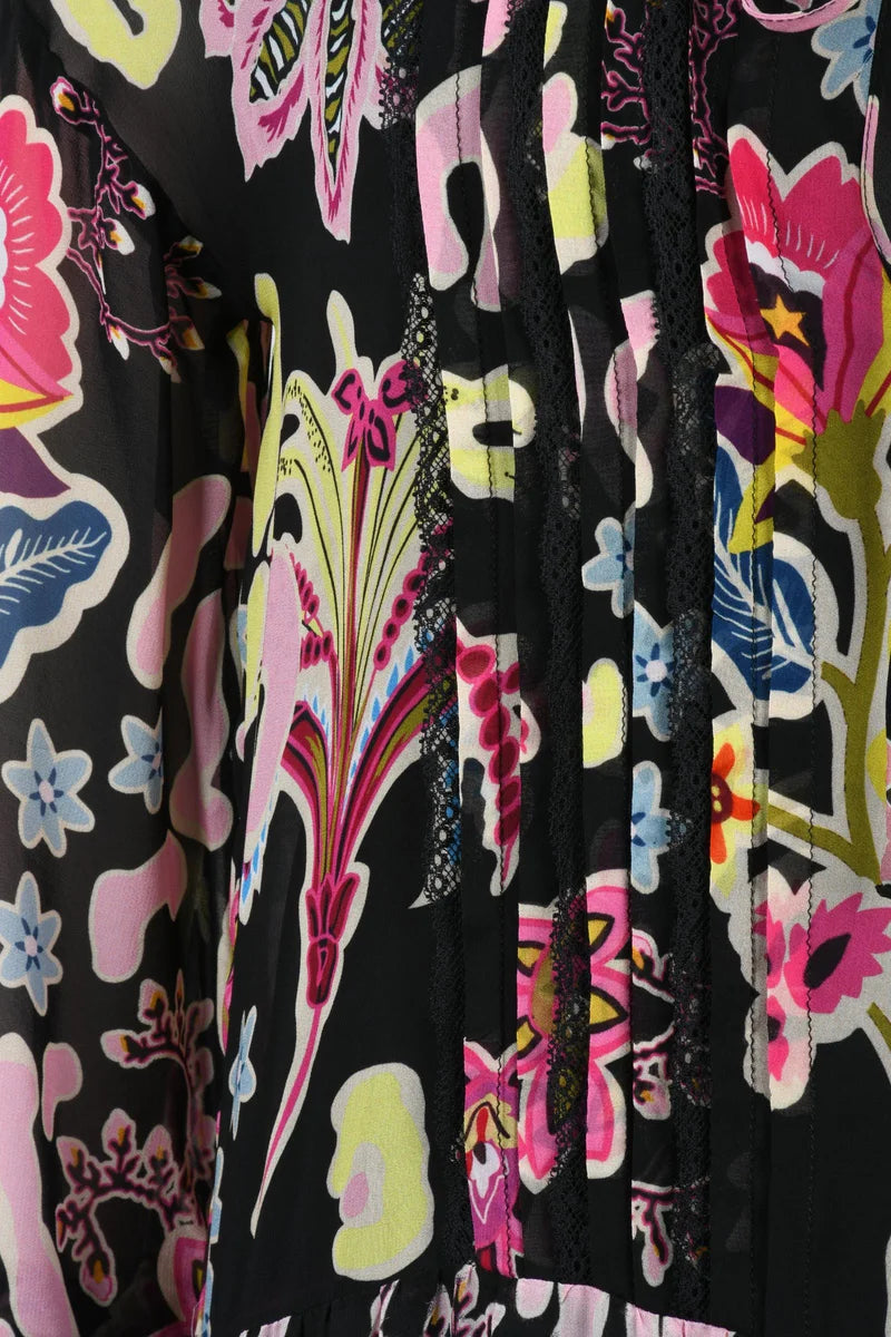 Long Voile Dress - Multicolor