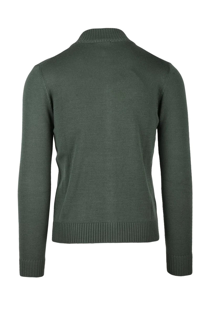 Cardigan Zip Wool - Green