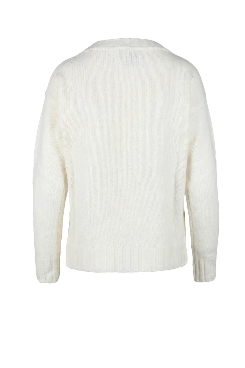 Geometric Knit Sweater with Cashmere