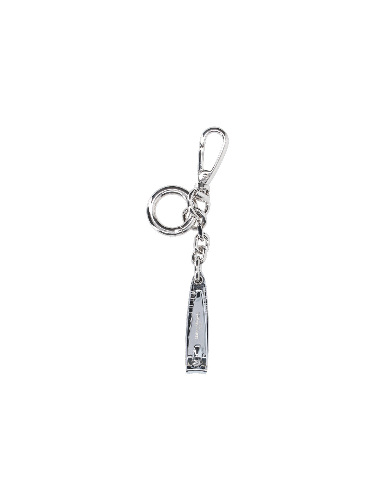 Silver-Tone Keychain Charm With Nail Cutter Detail
