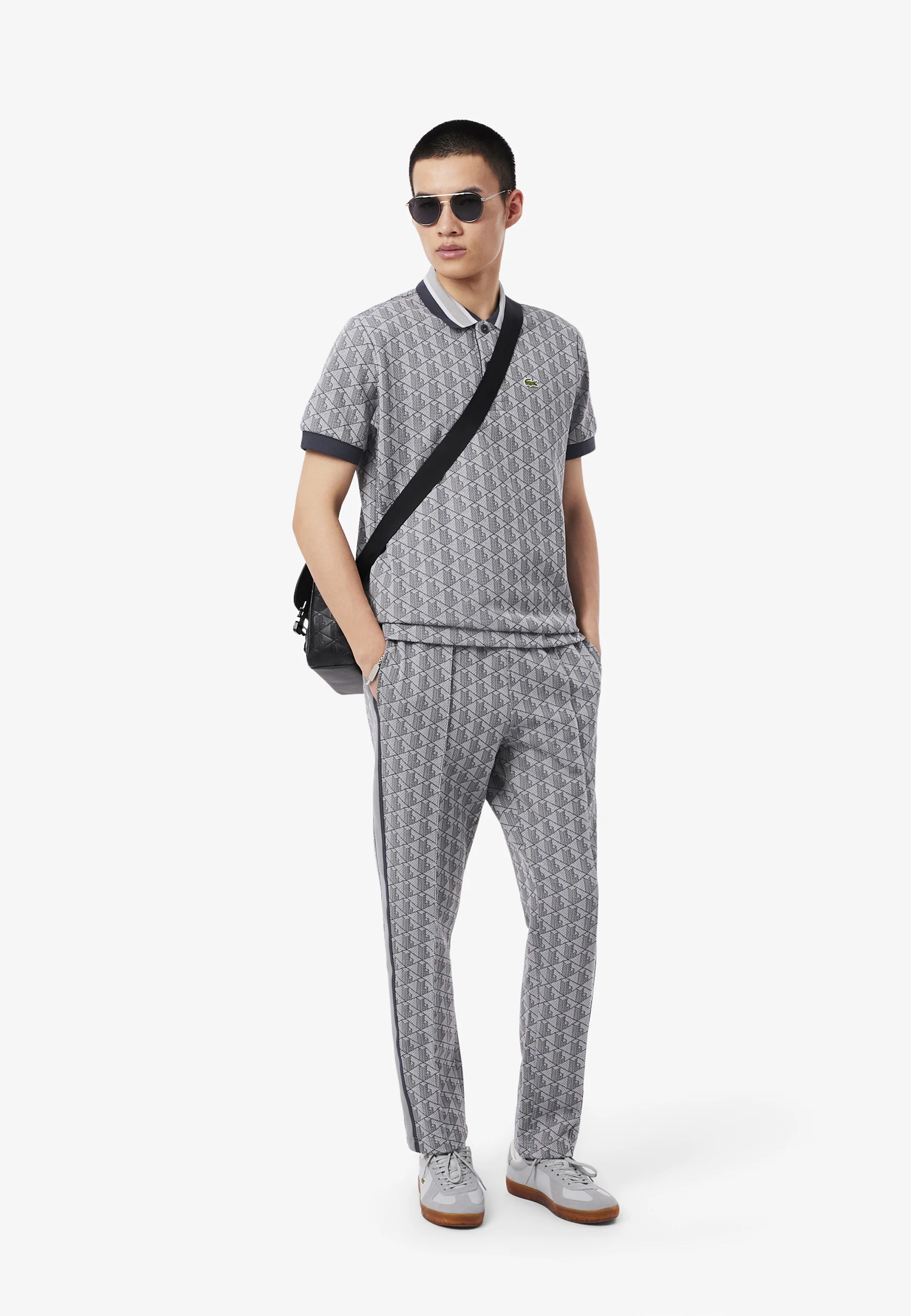 Gray Paris Monogram Track Pants