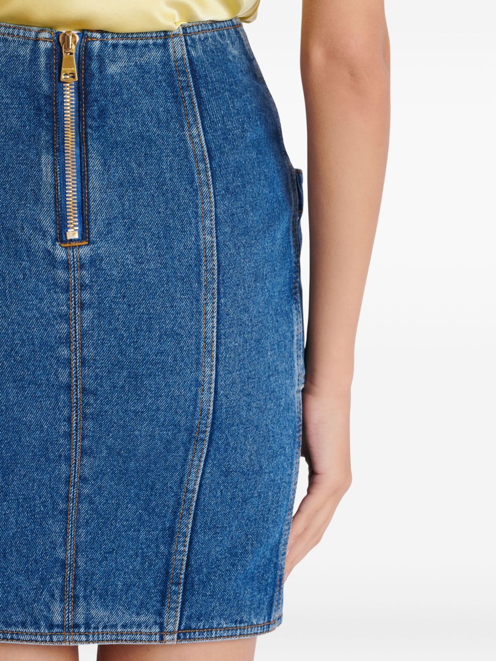 Structured Denim Skirt