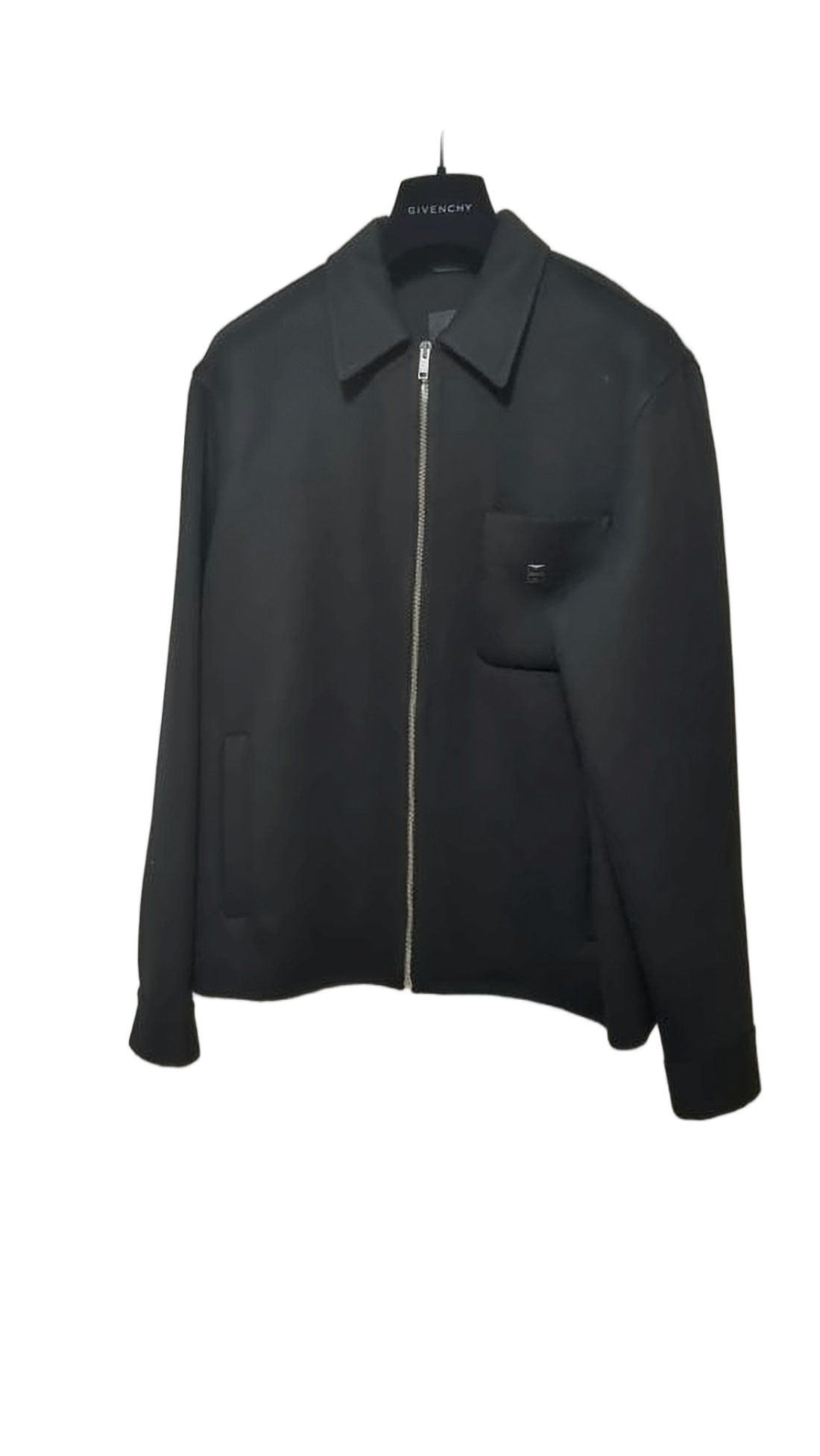 Tailored Black Jacket with Zip Closure