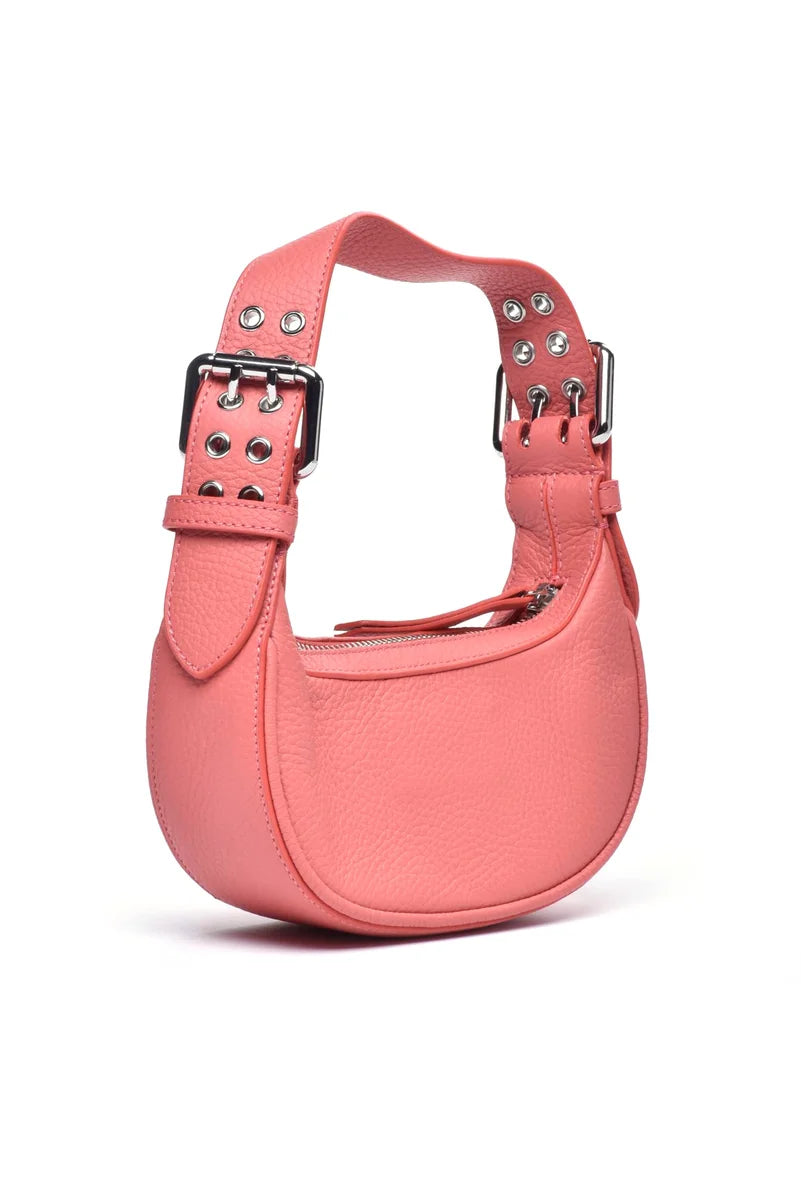 Mini Leather Clutch - Pink