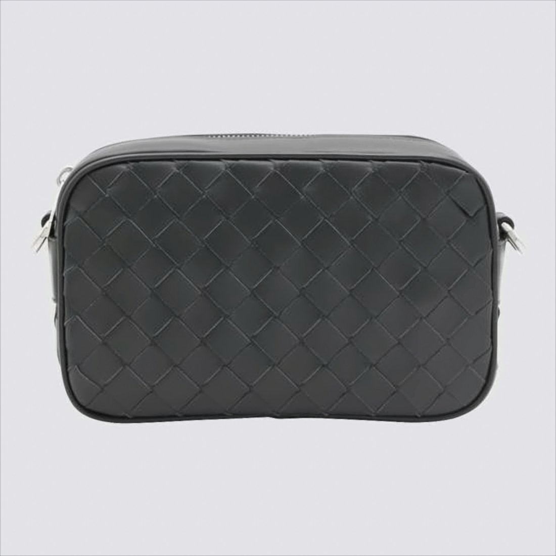 Prostokątna pleciona skórzana torba crossbody