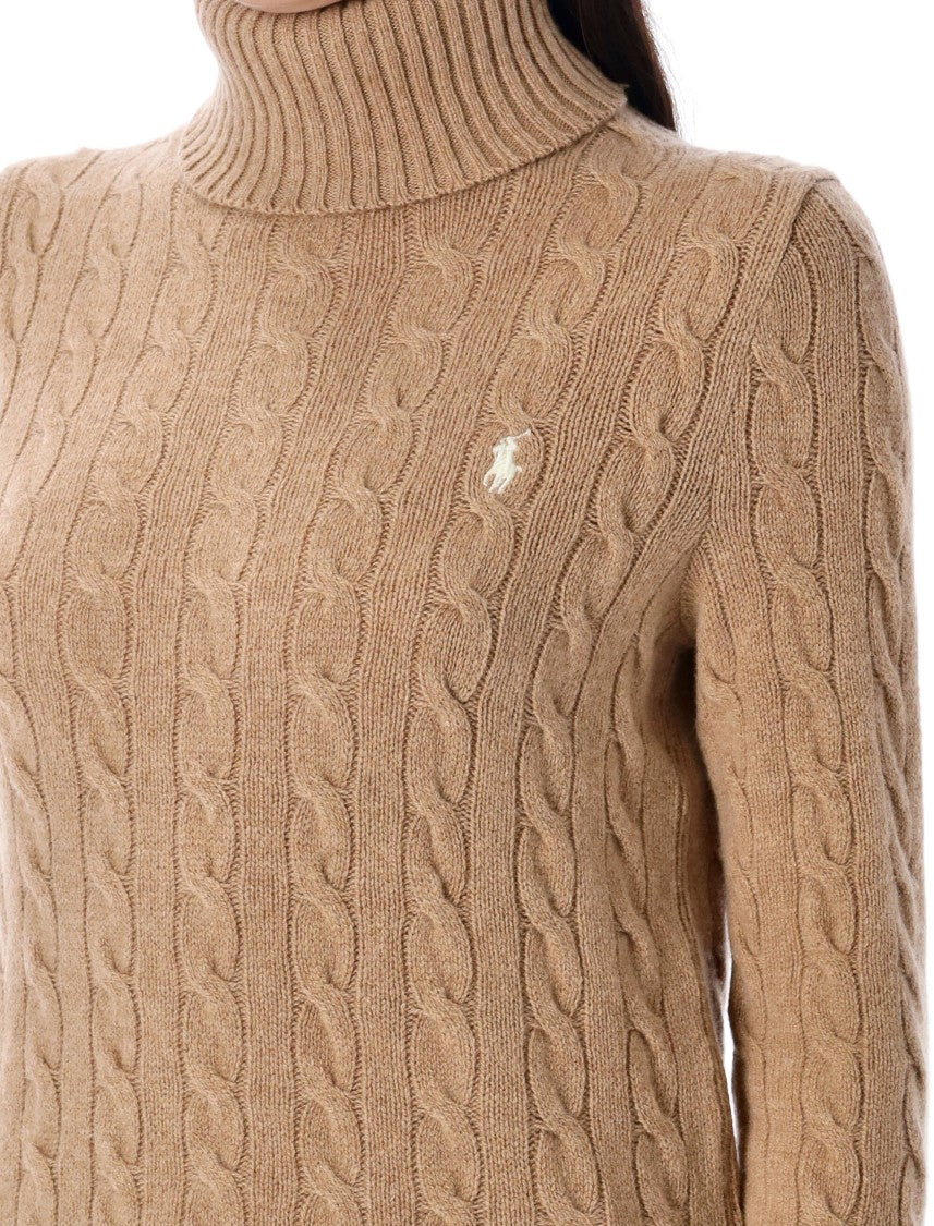Cable-Knit Roll Neck Jumper