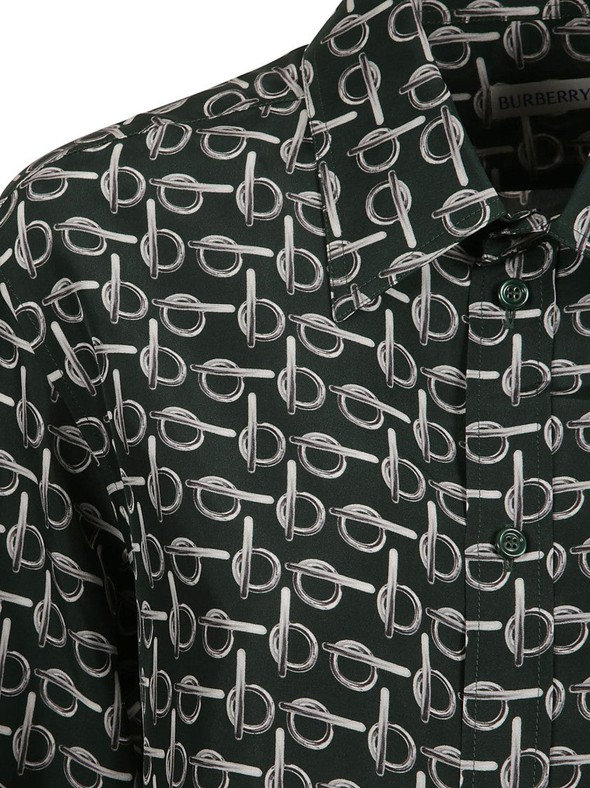 Repeating Pattern Mulberry Silk Shirt
