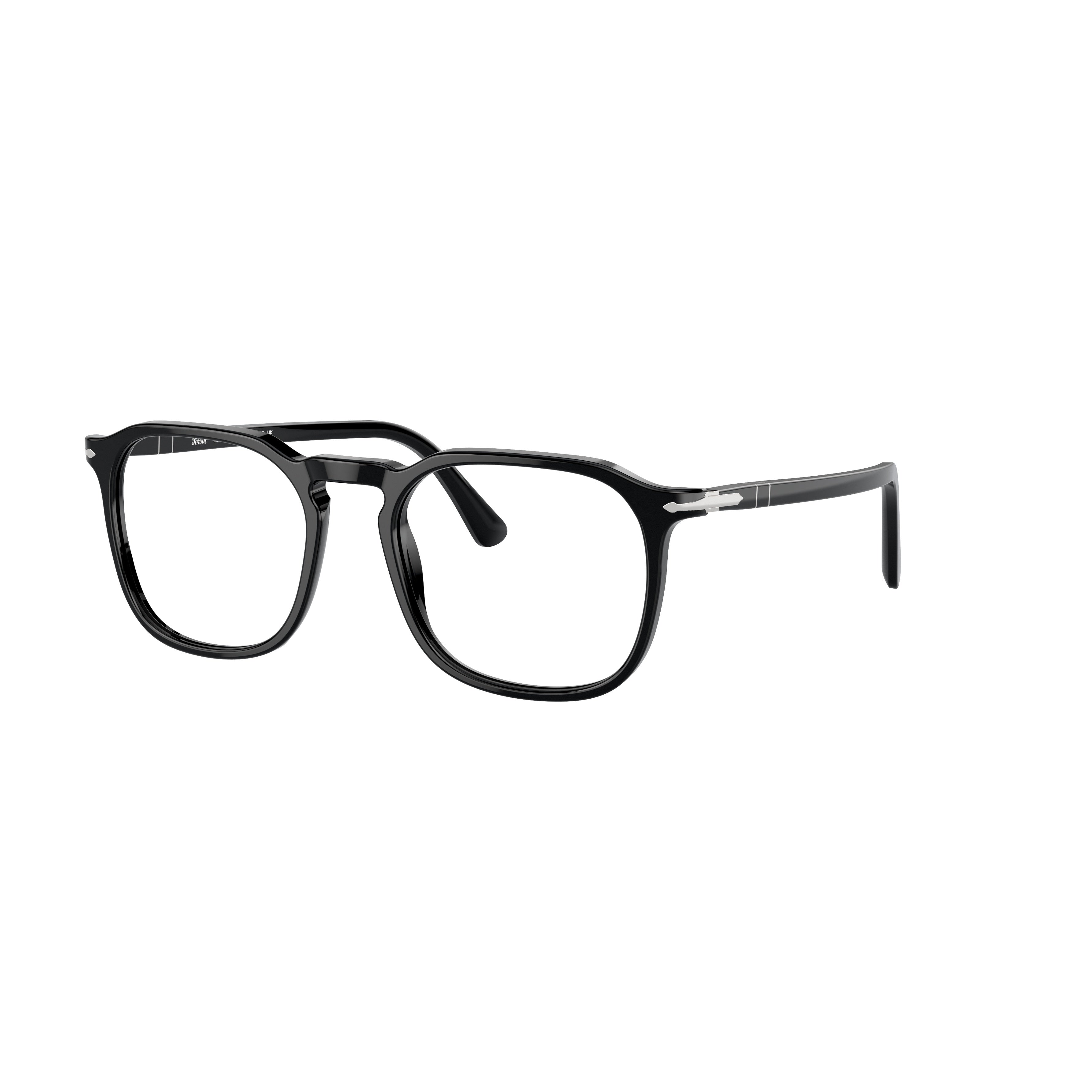 0po3337v Square Frame Eyeglasses with Arrow-Shaped Accents