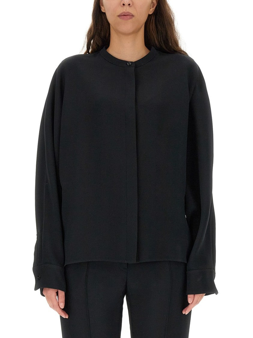 Relaxed-Fit Viscose Blend Shirt With Button Closure