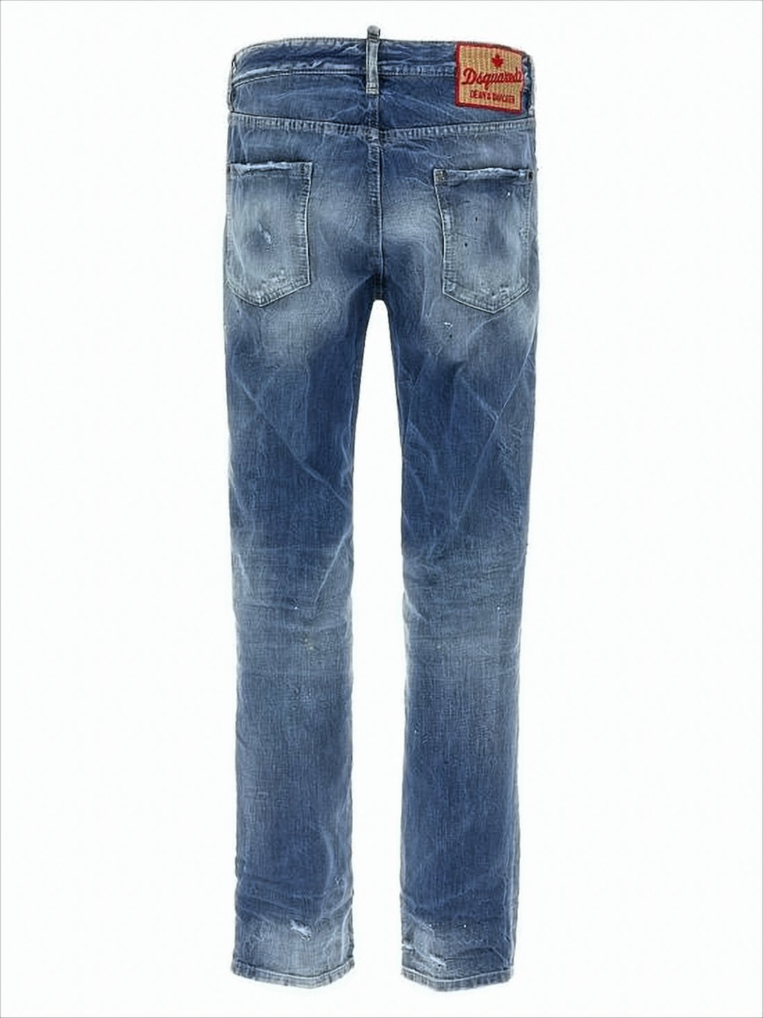 Distressed Blue Denim Pants