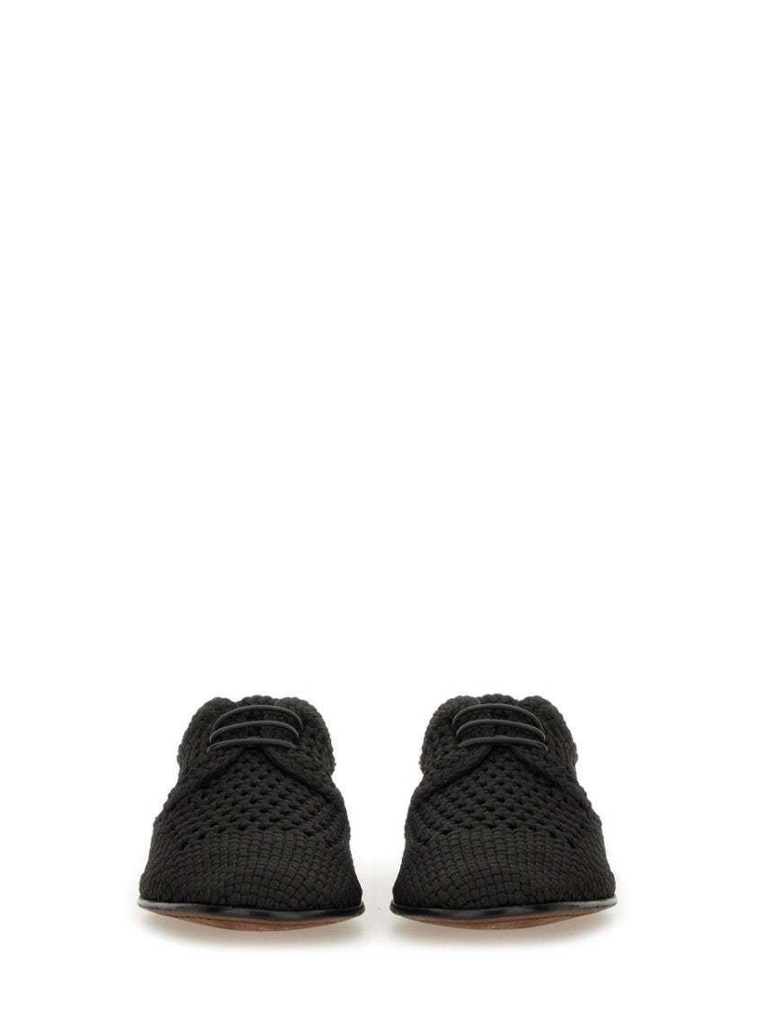 Woven Black Derby Shoe