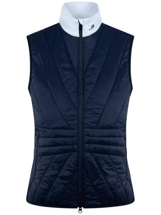 Quilted Vest With High Collar And Logo Detail