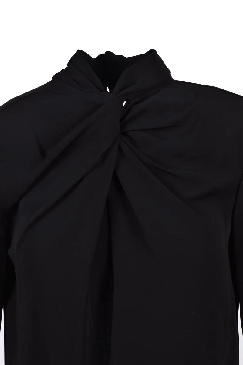 High Neck Blouse - Black