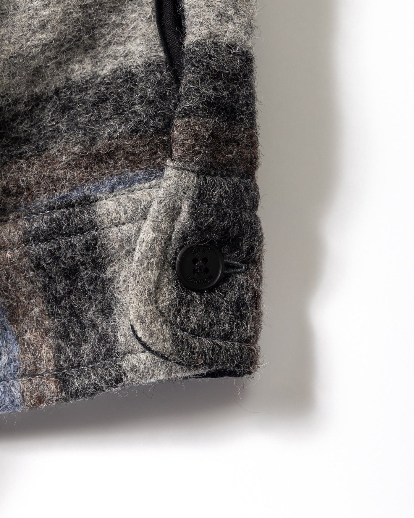 Wool Check Overshirt with Classic Collar