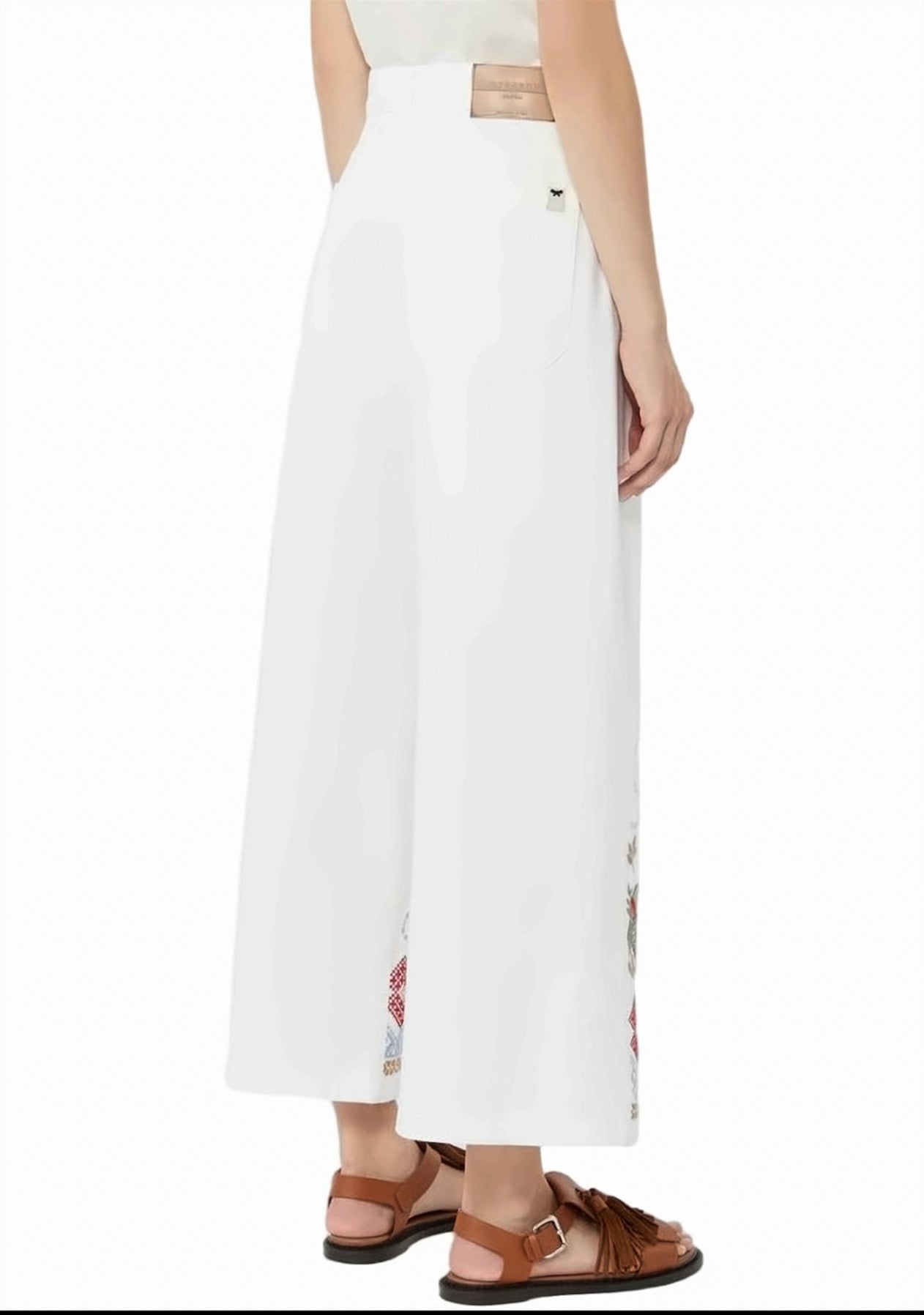 Pure Cotton Bull Wide Leg Trousers