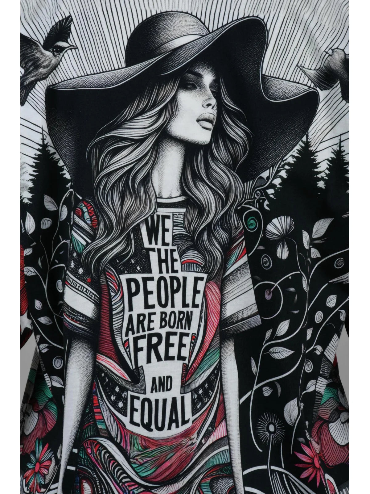 Black White Cotton T-shirt