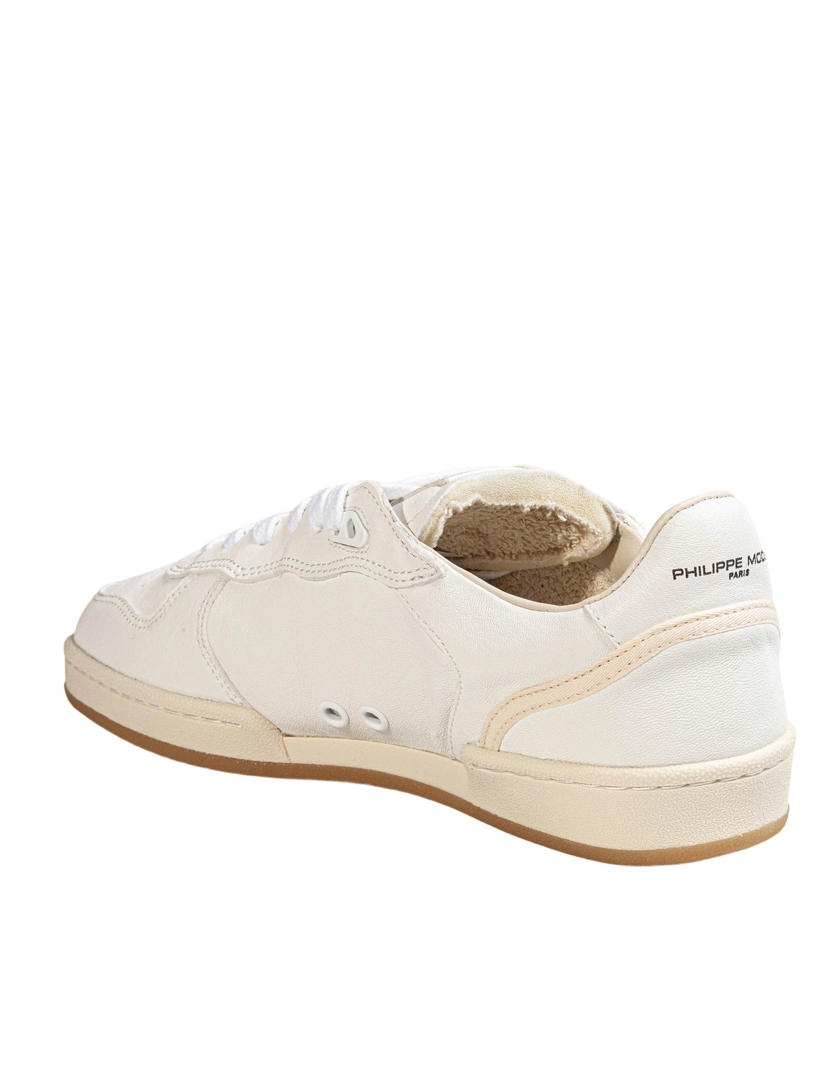 Pgal White Leather Sneakers