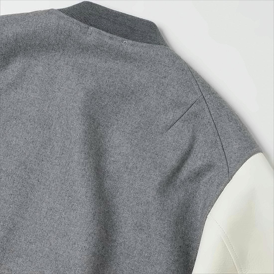 Varsity-Inspired Bomber Jacket With Deerskin Sleeves