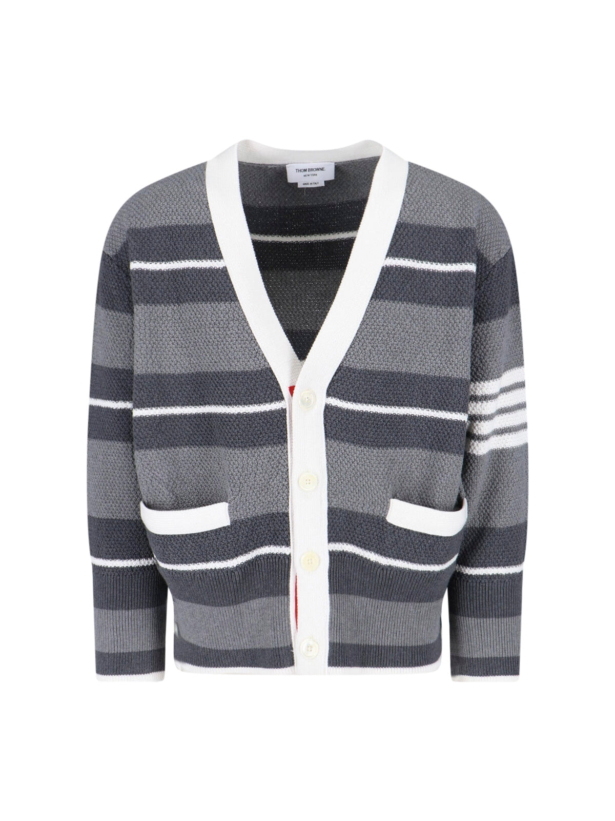 Striped Cardigan – Grey