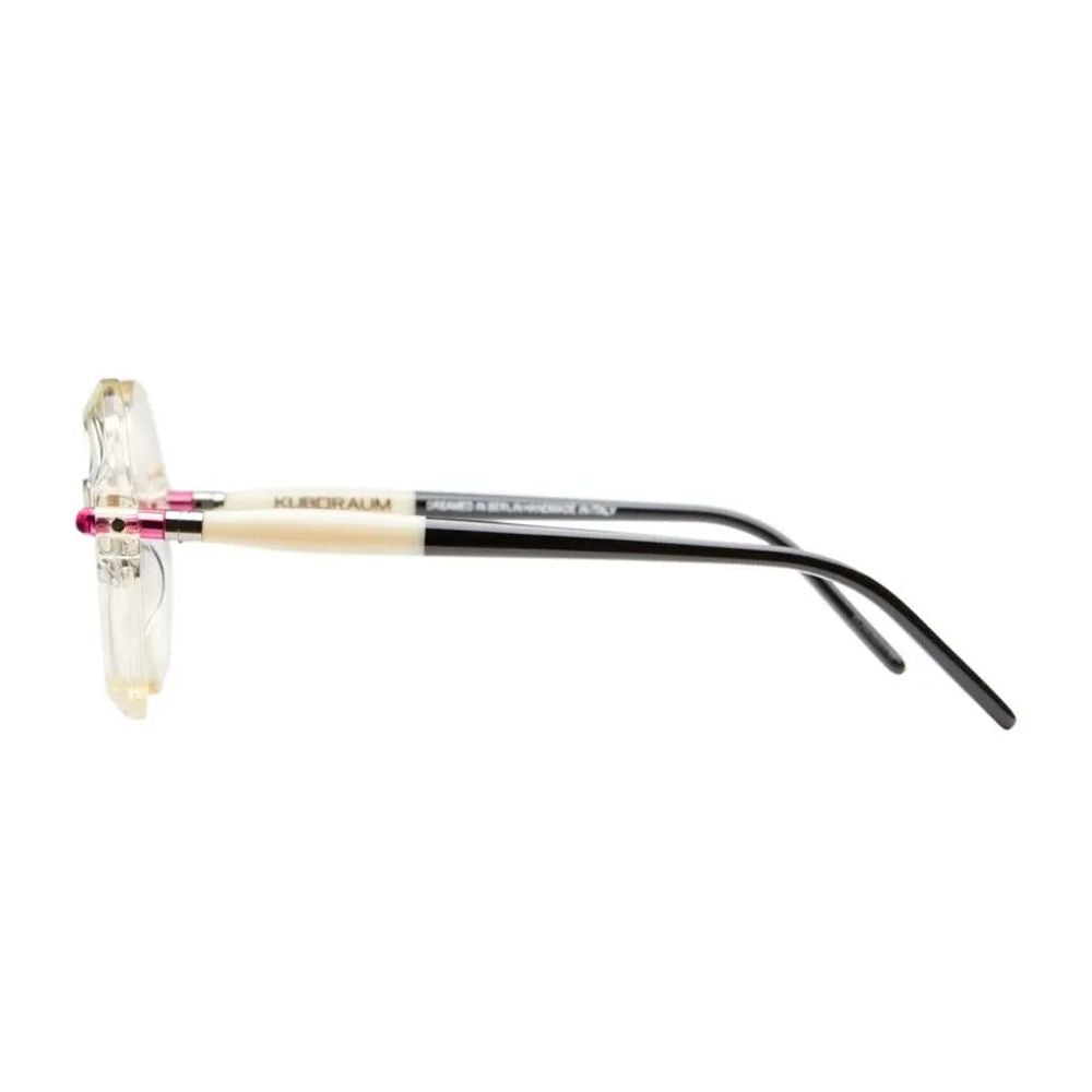 Mask P18 Sophisticated Transparent Champagne Round Acetate Sunglasses